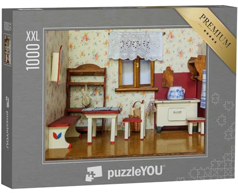 Puzzle 1000 Teile XXL „Detail eines Wohnzimmers im Retro-Puppenhaus“ – aus der Puzzle-Kollektion Nostalgie