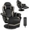Multigot Massage Ergonomic Chair, High Back Swivel Gaming Chair with Footrest, Cup Holder, Headrest and Armrest, Adjustable Reclining Office Chair for Home Office (Grey)