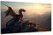 DARO Design - Wand-Bild auf 6mm HDF 70x50 cm Drache Fels Fernblick - Wand-Deko Bilder Geschenk