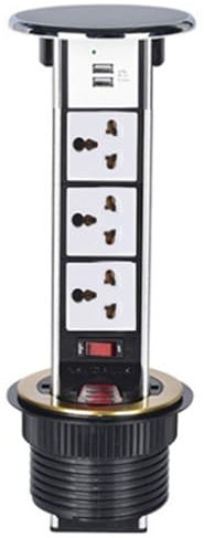 DEmbu Countertop Wireless Charging Desktop Pop Up Socket Plugs Into the Embedded Concealed Smart Lift Desktop Socket,C