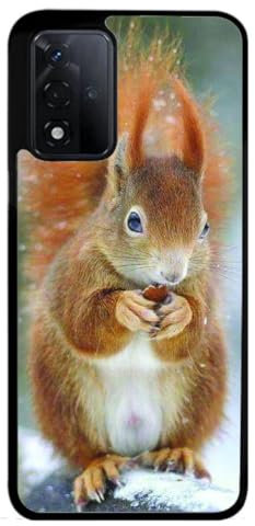 générique Coque pour Oppo A74 5G écureuil - Coque Noire TPU Souple