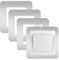 KUKUJIWA 4PCS Light Switch Surrounds, Wall Plates for Light Switches,Light Switch Cover Plate,Finger Plates for Light switches,Light Switch Frame Surround for Home Decoration (4, Silver)