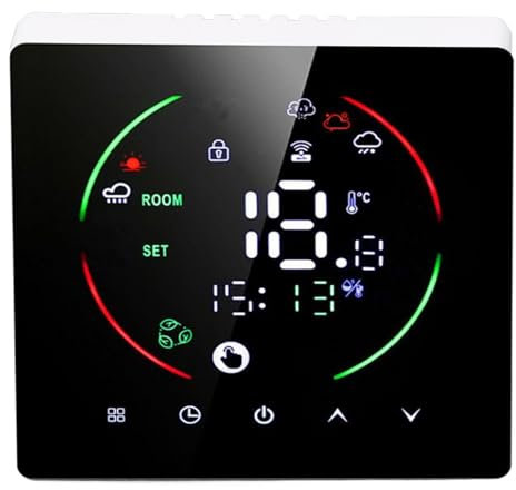 Programmierbarer -Thermostat, K6A 16A IP20 Touchscreen-Thermostat, Farbdisplay-Thermostat