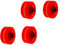 TOKIDNY 4stücke Leuchtende Roller Skate Räder Pu Skateboard Zubehör Für Drinnen Und Draußen Bunte Flash-räder Für Rollschuhe Und Skateboards Für Erwachsene