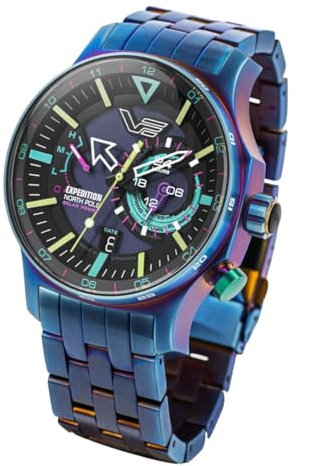 Vostok Europe Herrenuhr Expedition North Pole Polar Light Solar mit Edelstahlband 595D737-B
