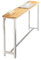 Mesa de Entrada Estrecha. Mesa de Consola Compacta, Recibidor Rectangular de Melamina de Madera y Acero para Salón y Espacios Reducidos. Mesa de Sofa Auxiliar para Pasillo, Sala de Estar, Dormitorio.