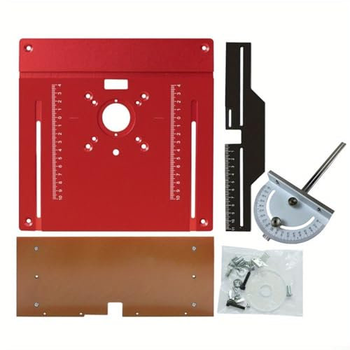 Piastra in alluminio per fresatrice e fresatrice per la lavorazione del legno, con guida per seghe da tavolo, banco da lavoro, fresatrice elettrica per legno, compatibile RT0700c (B)