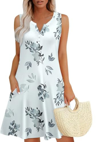 Robe Femme Chic Et Elegant Grossesse Ete Boheme Longue Jupe Robe en Lin Femme Rose Poudré Cocktail Dress Vetement Grande Taille Champetre (A18,XL)