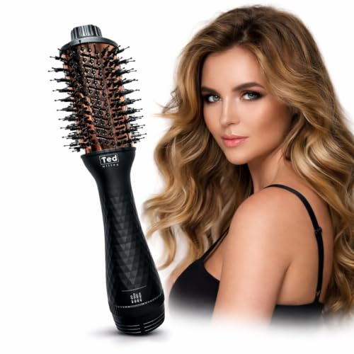 Warmluftbürste XL für Blowout & Volumen, Titan, 2-in-1