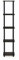 Furinno Turn-N-Tube 5-Tier Corner Square Rack Display Shelf with Round Tube, Espresso/Black