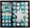 WeRChristmas Shatterproof Luxury Christmas Tree Baubles,Plastic 50-Piece - Silver/Blue/White