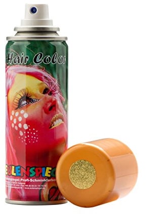 Eulenspiegel 819500 - Color Haarspray, gold, 125 ml, Karneval, Halloween, Mottoparty