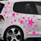 Baumgartner 64-teiliges Stern Tuning Auto Aufkleber Styling Sticker Set - ST_002 (064 gelbgrün)