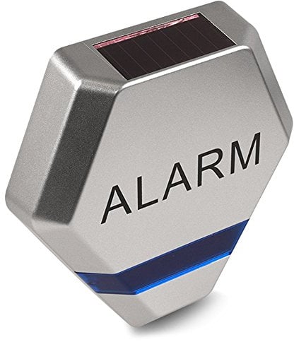 DC3200 Fake Alarm Siren System Dummy Solar Charged 3x LED Burglar Deterrent (Silver/Blue)