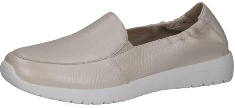CAPRICE Damen Slipper aus Leder Flach, Cremefarben (Pearl Perl Dee), 42 EU