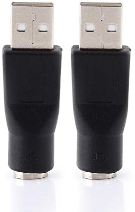 Bewinner Adattatore da USB a PS/2, USB 2.0 A Convertitore da Maschio a PS/2 Femmina Computer Computer Portatile Mouse Mouse Tastiera Meccanica Mouse, Connettore da USB a PS/2