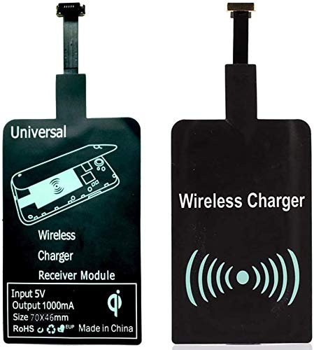 QI Receiver Type A Compatible with Samsung Galaxy J7-J3-J6-J8- Galaxy S5- LG V10- LG Stylo 2-3-4- QI Wireless Adapter-Wireless Charging Receiver-QI Receiver Adapter Samsung- QI Adapter Galaxy J7 J3