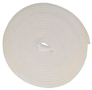 Amig - Dichtungsband aus Schaumstoff, selbstklebend, für Haus- und Zimmertüren, für Flügel- und Schiebefenster, 2 Streifen à 5 m, 12 x 6 mm, Weiß, Dämmband zur Verhinderung von Zugluft