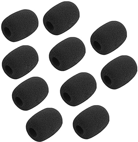 GEEKRIA for Creators Schaumstoff-Windschutz für Mikrofone mit 10 mm Durchmesser, Anti-Pop-Windschutzscheibe, Mikrofon-Windabdeckung, Schaumstofffilter, kompatibel mit HyperX, Astro, Bose, Schwarz, 10