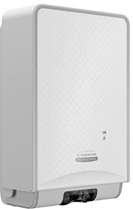 Kimberly-Clark Professioneller ICON™ Automatischer Seifen- und Desinfektionsmittelspender (58714), mit weißer Mosaik-Design-Blende, 1 Spender und Frontplatte pro Packung