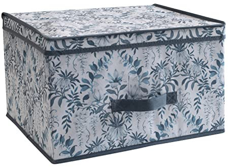 Laura Ashley Jumbo-Aufbewahrungsbox aus Vlies, Maße: 40,6 x 40,6 x 25,4 cm, faltbar, Schrank-Organisation, Parterre