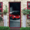 Türaufkleber Selbstklebende Türtapete Türposter Auto Sportwagen Rot Dunkel Nacht 3D 95X215Cm Fototapete Türfolie Poster Art Tapete Wasserdicht Abnehmbare Wandaufkleber Schlafzimmer Haus Bad De