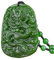 Collier pendentif en jade naturel découpant une amulette porte-bonheur, collier pendentif dragon en jade vert chinois du zodiaque bijoux à breloques accessoires de mode sculpté à la main homme femme a
