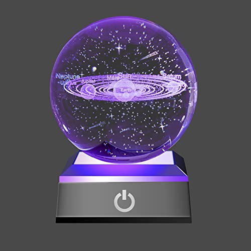 YANFEYHA 3D Sonnensystem Kristall Mehrfarben-Nachtlicht Ich liebe dich Decolamp,Weihnachtsgeschenke für Frau sie Freundin Mama, einzigartige Valentinstag Jahrestag Geburtstagsgeschenkideen