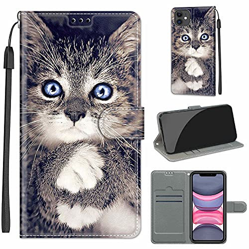 TOMYOU Compatible with iPhone 11 Case, High-grade Pattern Design Leather Flip Wallet Phone Case Cover for Apple iPhone 11