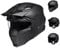 ILM Helm Motorrad Motocross Herren Damen Vintage Retro mit Visier ECE Model Z302,Schwarz Matt, XL