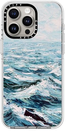 CASETiFY Clear Case for iPhone 15 Pro Max [Not Yellowing / 6.6ft Drop Protection/Compatible with Magsafe] - Deep Blue Sea - Clear