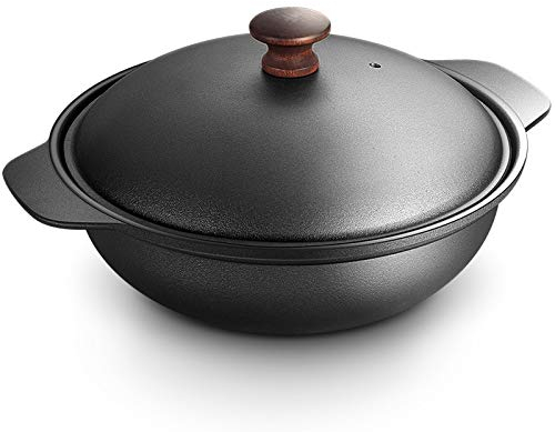 SUNMME Cast Irofried Stewpot Soup Iron Household Thermal Cooker Saucepot Pan Casserole