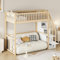 MOBETTRES Hochbett 90x200 mit Sicherheits-Aufbewahrungsleiter, Bettgestell aus massivem Kiefernholz für Kinder und Jugendliche (Naturholz)
