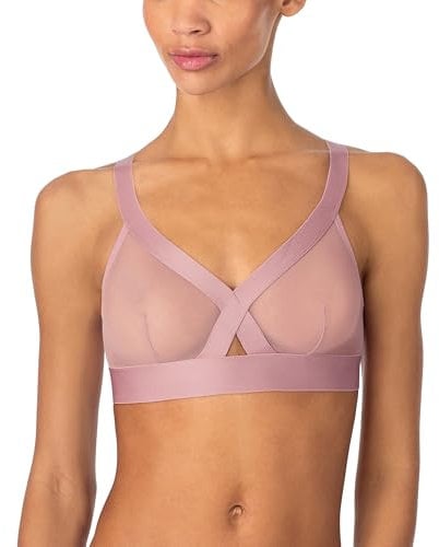 DKNY Damen Sheers Triangle Mesh Bralette BH, 0 cm, Violett, small