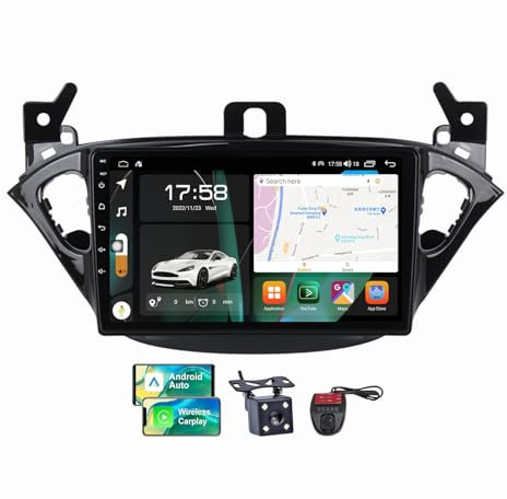 Genérico Radio estéreo Android 13 para Opel Corsa E (2015-2019/Adams (2013-2016), Pantalla táctil de 9, Android Auto, FM, RDS, Dab+, DSP, WiFi, Controles en el Volante y cámara de reversa DVR (NF-3)