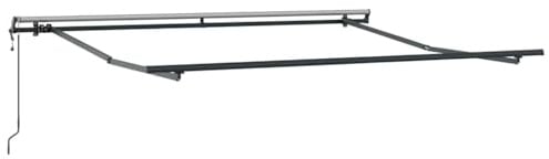 vidaXL Sonnenschutz-Markise für draußen, manuell bedienbare Pergola, ideal für Terrasse und Balkon, einfach montierbar und einziehbar