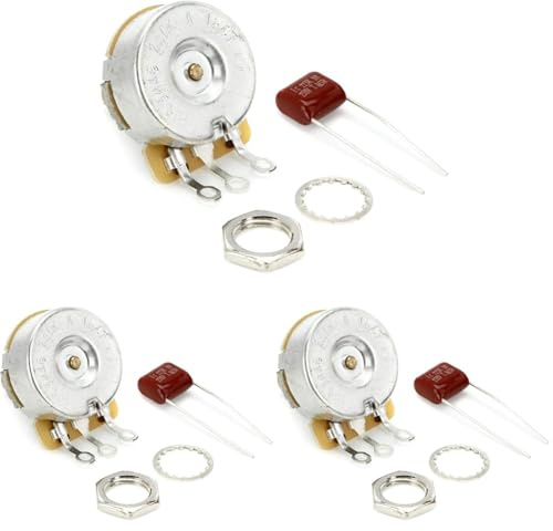 Fender 099-0830-000 Pure Vintage Split Shaft Potentiometer 250K - Lautstärke oder Klang (Packung mit 3)