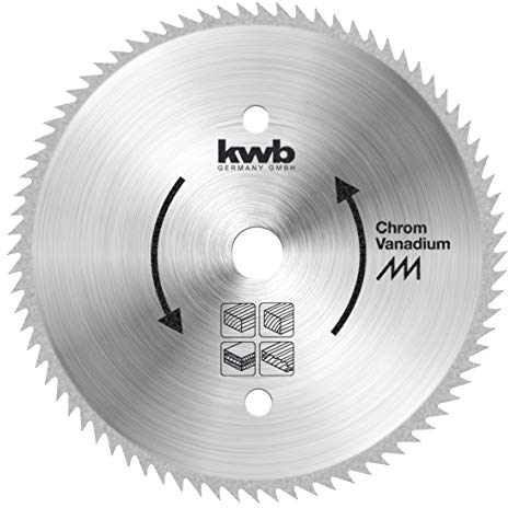kwb Kreissägeblatt 350 x 30 mm, Made in Germany, feiner präziser Schnitt, Sägeblatt geeignet für Holzpaneele, Profilholz und Weichholz