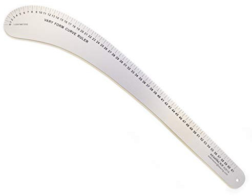 NO.6261A HAND Metric Vary Formular Kurvenlineal, Aluminium 61cm
