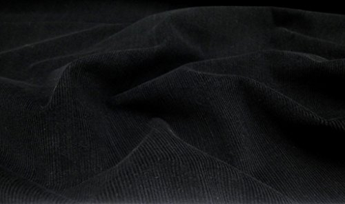StoffBook SCHWARZ BABYCORD STOFF BAUMWOLLE CORD CORDSTOFF STOFFE, C578