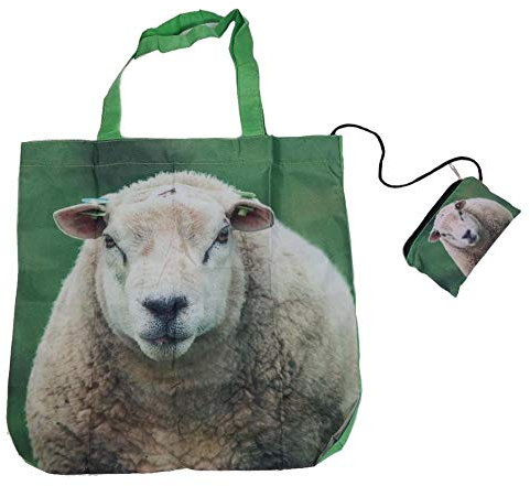 PIA International Einkaufstasche Schaf, 40 x 40 cm, Einkaufstaschen Falttaschen Stofftasche Stofftaschen, Schäfchen