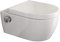 SSWW | Taharet Toilette mit WC Dusche | inkl Armatur | Unterspülrand | Softclose Sitz | weiß Keramik | 540x360x330 mm