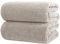 Polyte - Premium-Mikrofaserbadetuch - fusselfrei & schnelltrocknend - Beige - 89 x 178 cm - 2 Stück