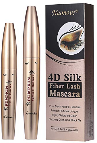 4D Silk Fiber Lash Mascara 4D Mascara Fiber Lash mit Fasern 4D Silk Fiber Wimperntusche, 4D Silk Mascara Waterproof, Wimpernverlängerung Wasserdicht schwarzer Länger Dicker Wimpern
