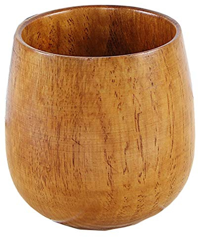 Anawakia Taza de madera para café, taza de té, taza de madera de azufaifo, taza de madera, juego de té, taza de madera natural para café, cerveza (180 ml)