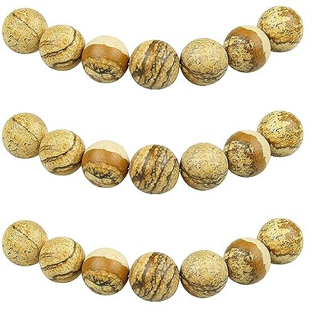 MJDCB Perlen zum Auffädeln 4mm 85 stück Bilder Jaspis Halbedelsteine Perlen mit Loch Natürliche Lose Runde Steinperlen für Herstellung Schmuck Armbänder Halsketten
