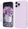 KPPIT Silicone Case Compatible with iPhone 12 Pro 6.1 inch protective case, Ultra Slim Soft Gel Anti-Scratch,Microfiber Lining,Rubber Shockproof Case Cover for iPhone 12 Pro Grass Purple