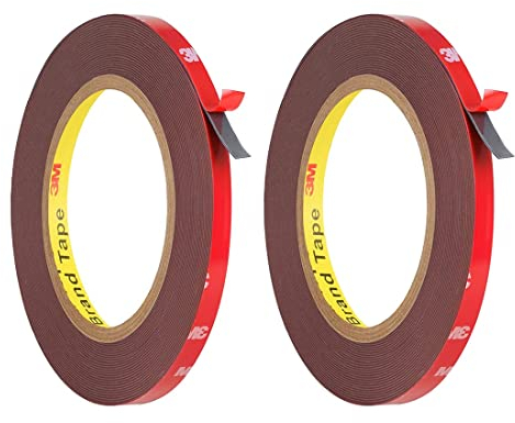 SJBAUTYO 2pcs 3M Doppelseitiges Klebeband - 3m x 10/1.5mm, 3M Montageband VHB extra Stark Wasserdichtes Montageklebeband klebestreifen für Wand und LED-Streifen, Auto, Hergestellt aus 3M VHB Klebeband
