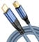 XGMATT USB B to USB C Printer Cable 1M,Type B 2.0 Braided Data Lead for HP,Dell,Canon,Lexmark,Xerox,Brother,Samsung etc.Blue