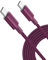 MOBISTAR USB C to USB C Charging Cable 1M, 60W / 3A Type C Charger Cable 2.0 Fast Charging, Nylon Braided Lead for iPhone 15 Pro Max, 15 Pro, 15 Plus, 15, MacBook Pro, iPad (Purple, 1M)